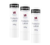 Neutrogena Fórmula Noruega Protector Labial SPF 20 (1 x 4,8 g), bálsamo labial para labios secos y agrietados, protector solar labial contra los rayos UVA y UVB, bálsamo hidratante (Paquete de 3)