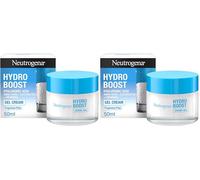 Neutrogena Hydro Boost Crema Gel (50 ml), crema hidratante facial formulada con ácido hialurónico, crema hidratante apta para pieles secas y sensibles, 72h de hidratación (Paquete de 2)