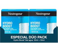 Neutrogena Hydro Boost Gel de Agua (pack ahorro de 2 x 50 ml), crema hidratante facial apta para pieles sensibles, hidrogel con ácido hialurónico