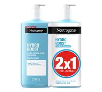 Neutrogena Hydro Boost Loción Corporal en Gel Ultraligera, 750 ml, 2 uds | Con Ácido Hialurónico y Glicerina, Refrescante, No Grasa, 72 h de Hidratación, Absorción Inmediata, Para Piel Sensible