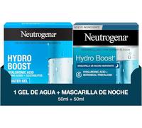 Neutrogena Hydro Boost Gel de Agua (1 x 50 ml) + Mascarilla de Noche Hidratante (1 x 50 ml), rutina de cuidado facial hidratante completa, apta para pieles sensibles, con ácido hialurónico