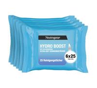 Neutrogena Hydro Boost Toallitas Desmaquillantes Hidratantes con Ácido Hialurónico, Pack 6 x 25 Toallitas (150 Unidades), Ultra Suaves para Limpieza Facial y Retirar Maquillaje