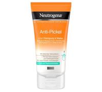 Neutrogena Limpiador y mascarilla antiespinillas 2 en 1 (150 ml), cuidado facial clarificante para una piel limpia y con aspecto saludable, ayuda contra el acné leve con ácido salicílico y glicerina