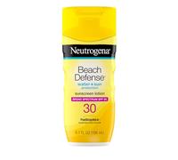 Neutrogena Loción de protección solar Beach Defense SPF 30, protector solar facial y corporal, cumple con la Ley 104 de Arrecifes de Hawái, sin octinoxato ni oxibenzona, sin aceite, cuidado solar de