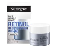 Neutrogena Rapid Wrinkle Repair fragancia libre Anti-Wrinkle Retinol crema hidratante con ácido hialurónico para cara y cuello, 1.7 oz