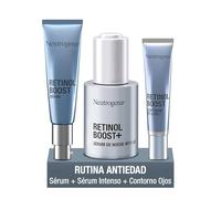 Neutrogena Retinol Boost Rutina Antiedad con retinol puro para la cara, incluye Sérum antiedad (30ml), Contorno de ojos (15ml) y Sérum intenso de noche (30ml), para una piel más joven y sin arrugas