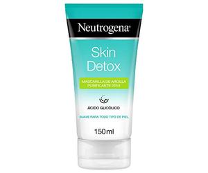 Neutrogena Skin Detox Mascarilla Purificante 2 en 1 (1 x 150 ml), mascarilla para la cara con arcilla y ácido glicólico, acción purificante, para todo tipo de piel