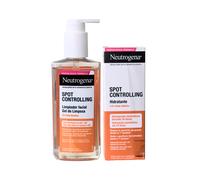 Neutrogena Visibly Clear Spot Controlling, rutina de cuidado facial con ácido salicílico, contiene un gel limpiador facial (1x200 ml) y un hidratante facial (1x50 ml)