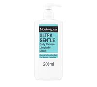 Neutrogena Ultra Gentle Gel Limpiador Facial Diario (200 ml),jabón para la cara para piel normal a sensible, desmaquillante facial con Tecnología CICA + BarrierCare, sin perfume y no comedogénico