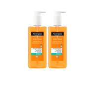 Neutrogena Visibly Clear Gel no graso y limpiador facial diario para prevenir impurezas y espinillas, 2 recipientes de 200 ml