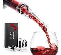 NEUTYPECHIC Decantador de Vino Antigoteo, Aireador Vino Material Seguro, Aireador de Vino para Botella con Tapón de Vino al Vacío, Exquisita Caja de Regalo Escanciador de Vino para Fiesta, Cena, Bare