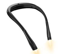 NEUTYPECHIC Luz Lectura Libros Cama 3 Colores y 3 Niveles de Brillo, Negro Luz de Lectura con Cable de Datos de Carga, Linterna Lectura Adecuado para Leer, Tejer, Acampar, Correr de Noche
