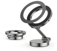 NEUTYPECHIC Soporte Movil Coche para Magsafe Magnetico, Soporte Teléfono Coche Plegable para Tablero, Rotación 720° con 2 Anillo Magnético Compatibles con iPhone 15 14 13 Pro MAX y Smartphones