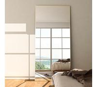 NEUWEABY Espejo de Cuerpo Entero 162 x 53 cm Espejo de Suelo Espejo Dorado Grande Cuerpo Espejos Rectangular Colgado de pie o Apoyado contra la Pared para Dormitorio Sala de Estar