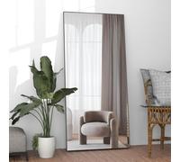 NEUWEABY Espejo de Cuerpo Entero 165 x 60 cm Espejo de Suelo Espejo Grande Negro Cuerpo Espejos Rectangular Colgado de pie o apoyado contra la Pared para Dormitorio Sala de Estar