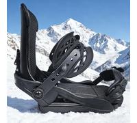 NEUWEABY Fijaciones de Snowboard para Hombre y Mujer, Ultraligeras Fijaciones ara Todo Tipo de Montaña y Freestyle, sin Correas y Trinquete una Respuesta RáPida, Negro Grande