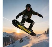 NEUWEABY Tabla de Snowboard All Mountain para Hombre Hybrid Rocker Freeride Wide Board Freestyle Training Fate Board para Snowboarders Principiantes y avanzados - Estampado Bosque Verde 150 cm