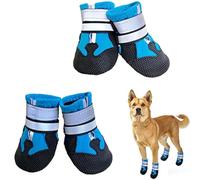 NeuWee Botas impermeables para patas lesionadas de perro, juego de 4 botas con correas reflectantes ajustables y suela antideslizante para perros pequeños y medianos