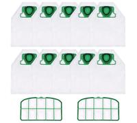 Neuytiky 10 bolsas de aspiradora y 2 fliters, para aspiradoras Vorwerk Kobold VK200 FP200, aptas para alérgicos, intercambiables, para bolsas VK200