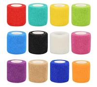 Neuytiky 12 Rolls 5CM X4.5M Vendaje Autoadhesivo,Adhesiva Impermeables Cinta Autoadhesiva,Venda Cohesiva Venda Cinta Bendaje,para Manos,Pie,Rodillas Esguinces