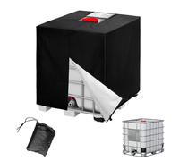 Neuytiky Cubierta para Tanque IBC 1000L,420D IBC Tank Cover,Lona Protectora Impermeable,Tapa Deposito Agua Lluvia,Cierre de Cubierta Protectora Anti-UV,Cubierta Contenedor IBC