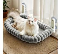 Neuytiky Hamaca Cama Gato Ventana,Hamaca Plegable de Felpa con Ventana para Gatos,Cama Ventana para Gatos,con 4 Potentes Ventosas,para Gatos Ventana Resistente para Gatos