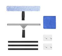 Neuytiky Limpiacristales Profesional,Kit de Limpieza de Ventanas,Limpiador de Vidrio de Microfibra Multiuso con Gancho,para Ventana,Coche,Baño