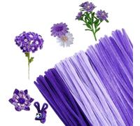 Neuytiky Limpiador de pipas de 300 puntos, 3 limpiadores de pipas de color Púrpura, 30 cm, limpiador de pipas de chenilla, Limpiapipas Manualidades para Manualidades y Decoración