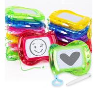 Neuytiky Mini Pizarra de Dibujo Magnética para Niños, 12 Pieza Mini Tablero de Dibujo, Llavero de Tablero Mágico para Niños,boceto borrable y bloc de escritura para niños y niñas, recuerdo de fiesta