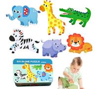 Neuytiky Puzle infantil de madera para niños, juguetes de rompecabezas, adecuado para niños a partir de 3 años, juguete Montessori para Navidad, cumpleaños, Día del Niño, para niños y niñas a partir