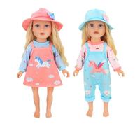 Neuytiky Ropa Nenuco 2 Piezas Conjunto de Ropa para Muñecas Bebé 36 cm, Vestidos para Nenuco, Juego de Disfraz para Niñas 3+ Años (Muñeca no Incluida)