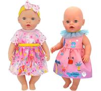 Neuytiky Ropa Nenuco 2 Piezas Conjunto de Ropa para Muñecas Bebé 36 cm, Vestidos para Nenuco, Juego de Disfraz para Niñas 3+ Años (Muñeca no Incluida)(LZS)