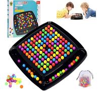 Neuytiky Tablero de Ajedrez Intelectual,120 Piezas Rainbow Ball Elimination Juego de Mesa Doble Duelo,Juegos de Mesa Familiares de Estrategia, Juguete Educativo para Familia y Fiestas Varios Jugadores