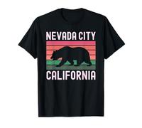 Nevada City California Retro Bear Vintage Historic Sierra Camiseta
