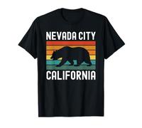Nevada City California Retro Bear Vintage Historic Sierra Camiseta