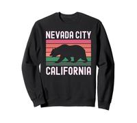 Nevada City California Retro Bear Vintage Historic Sierra Sudadera