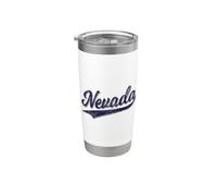 NEVADA NV SPORTS SCRIPT TEXTO CURSIVO LAS VEGAS RENO Vaso térmico de acero inoxidable de doble pared