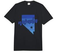 Nevada State Outline Map USA País Comfort Colors Adult Heavyweight T-Shirt