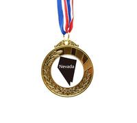Nevada The united states of amemap Gold Award Medal First Place Ribbon