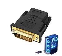 Nevalerra Adaptador de puerto a DVI, convertidor de video de alta resolución, herramienta de conexión macho a hembra, enlace para PC, monitor, TV, configuración, pantalla de presentación, monitor