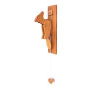 Nevalerra Aldaba de puerta, aldaba de madera, llamador de carpintero de madera - Creativa campana de apertura de puerta en forma de pájaro carpintero, adornos interiores exteriores para cafés, puertas