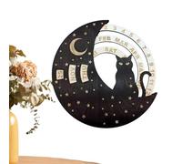 Nevalerra Calendario Eternal hecho de madera | Ewig eterno circular de este calendario completamente de madera de Linden, calendario de discos lunar, escudo de calendario de granja de madera, decoraci
