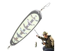 Nevalerra Cebo de cuchara de metal - Cuchara de pesca para bagre con efectos realistas | Cuchara sólida y resistente a los golpes, cebo de pesca, cebo de cuchara con ranura de sangre para ríos, mar