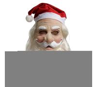 Nevalerra de Papá Noel | Cosplay realista | Máscara de cabeza fija para adultos con sombrero de Santa Claus - para niños, adolescentes, adultos, hogar, escuela, vacaciones, celebración