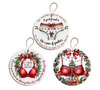 Nevalerra Decoraciones navideñas para amigos, decoración de acrílico 2D para buenos amigos - 3 piezas decoración árbol amistad Navidad | Para jóvenes adultos, colegas, casa, vacaciones, pared coche