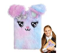 Nevalerra Diario De Conejo: Lleve Fácilmente Su Escritura Afuera, Cuaderno De Diario De Conejo De Peluche | Diario Secreto Súper Lindo, Suave Y Brillante Para Navidad, Cumpleaños, Año Nuevo