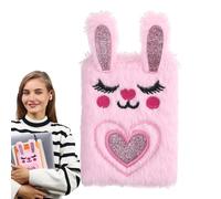 Nevalerra Diario Del Conejo: Lleva fácilmente tus escritos al aire libre, cuaderno de peluche del conejo | Diario secreto super, suave y brillante para Navidad, cumpleaños, Año Nuevo