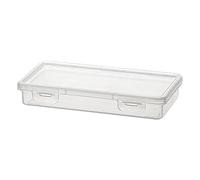 Nevalerra Estuche transparente para lápices, caja de lápices transparente, almacenamiento de protocolo de conexión para manualidades, organizador robusto para artículos de papelería, titulares de
