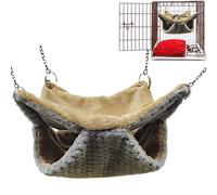 Nevalerra Hamaca de la literatura de la franela - Hamaca de hámster, Guinea - Jaulas de ratones para | hámsters, hurones, planeadores, ratones, guinea, cerdos en invierno y uso