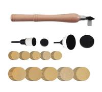Nevalerra Herramienta de lijado, lijadora manual, pulidora manual, herramientas de carpintería con mango de madera dura, herramienta de lijado de madera, lijadora para manualidades para cuencos